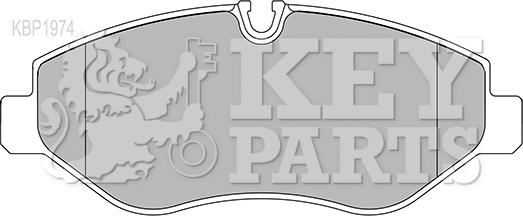 Key Parts KBP1974 - Brake Pad Set, disc brake autospares.lv