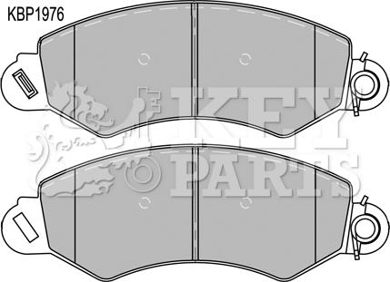 Key Parts KBP1976 - Brake Pad Set, disc brake autospares.lv