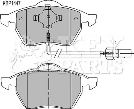 Key Parts KBP1447 - Brake Pad Set, disc brake autospares.lv