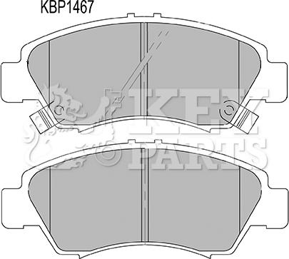 Key Parts KBP1467 - Brake Pad Set, disc brake autospares.lv