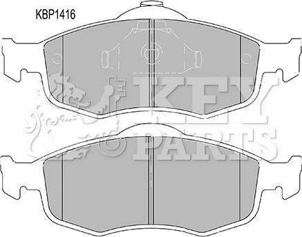 Key Parts KBP1416 - Brake Pad Set, disc brake autospares.lv
