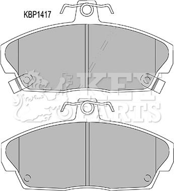 Key Parts KBP1417 - Brake Pad Set, disc brake autospares.lv