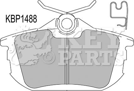 Key Parts KBP1488 - Brake Pad Set, disc brake autospares.lv