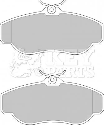 Key Parts KBP1429 - Brake Pad Set, disc brake autospares.lv
