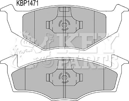 Key Parts KBP1471 - Brake Pad Set, disc brake autospares.lv