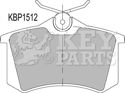 Key Parts KBP1512 - Brake Pad Set, disc brake autospares.lv