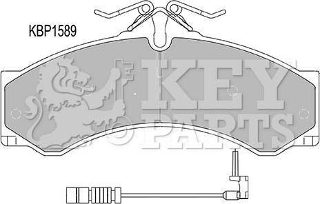 Key Parts KBP1589 - Brake Pad Set, disc brake autospares.lv