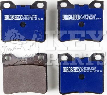 Key Parts KBP1537 - Brake Pad Set, disc brake autospares.lv