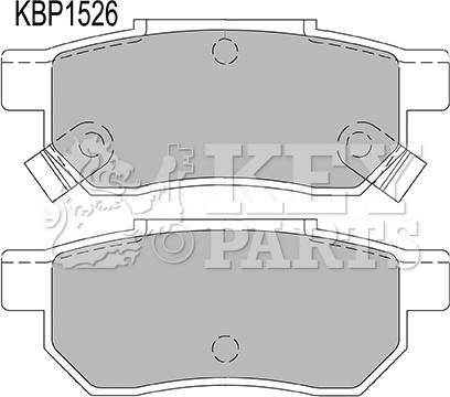 Key Parts KBP1526 - Brake Pad Set, disc brake autospares.lv