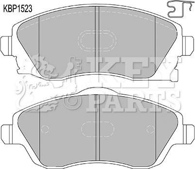 Key Parts KBP1523 - Brake Pad Set, disc brake autospares.lv