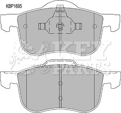 Key Parts KBP1695 - Brake Pad Set, disc brake autospares.lv