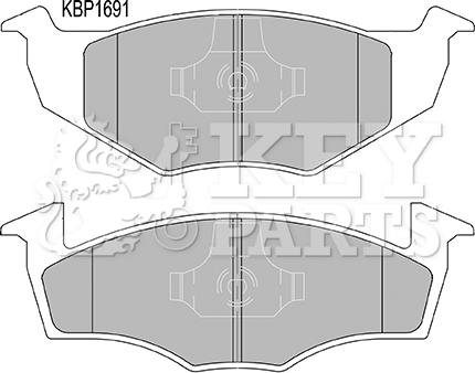 Key Parts KBP1691 - Brake Pad Set, disc brake autospares.lv