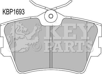 Key Parts KBP1693 - Brake Pad Set, disc brake autospares.lv