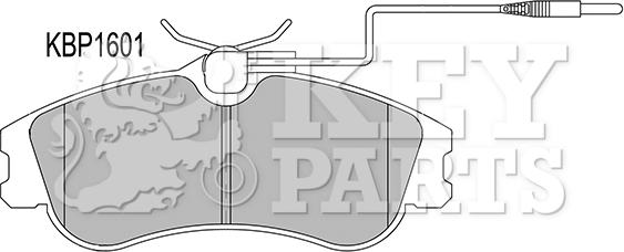 Key Parts KBP1601 - Brake Pad Set, disc brake autospares.lv