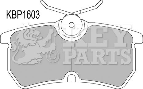 Key Parts KBP1603 - Brake Pad Set, disc brake autospares.lv