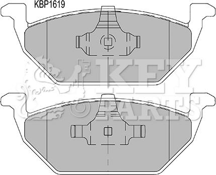 Key Parts KBP1619 - Brake Pad Set, disc brake autospares.lv