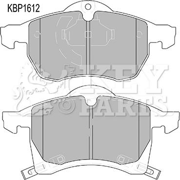 Key Parts KBP1612 - Brake Pad Set, disc brake autospares.lv