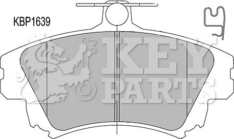 Key Parts KBP1639 - Brake Pad Set, disc brake autospares.lv