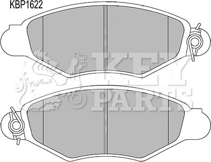 Key Parts KBP1622 - Brake Pad Set, disc brake autospares.lv