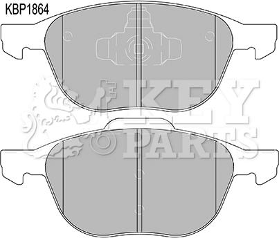 Key Parts KBP1864 - Brake Pad Set, disc brake autospares.lv