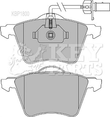 Key Parts KBP1800 - Brake Pad Set, disc brake autospares.lv