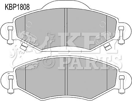 Key Parts KBP1808 - Brake Pad Set, disc brake autospares.lv