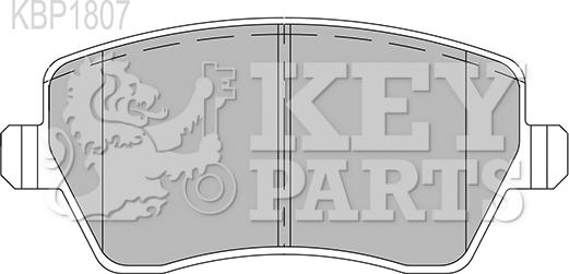 Key Parts KBP1807 - Brake Pad Set, disc brake autospares.lv