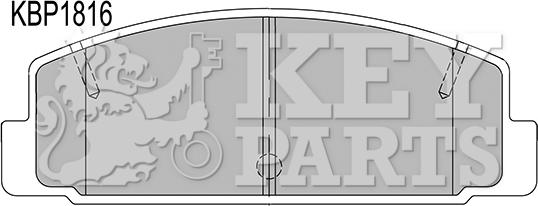 Key Parts KBP1816 - Brake Pad Set, disc brake autospares.lv
