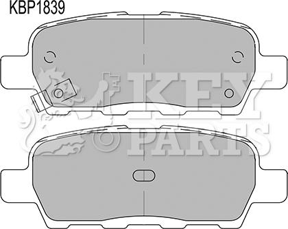 Key Parts KBP1839 - Brake Pad Set, disc brake autospares.lv