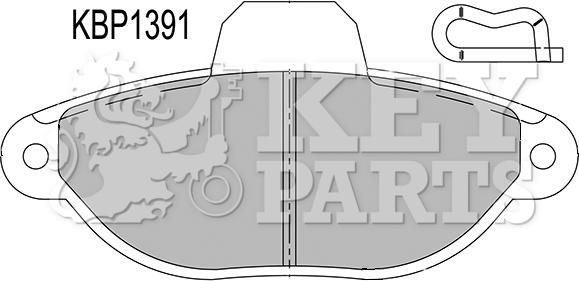 Key Parts KBP1391 - Brake Pad Set, disc brake autospares.lv