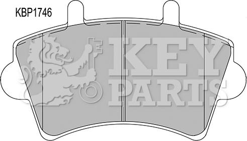 Key Parts KBP1746 - Brake Pad Set, disc brake autospares.lv