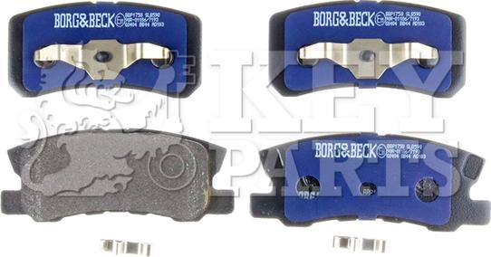 Key Parts KBP1758 - Brake Pad Set, disc brake autospares.lv
