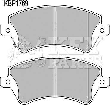 Key Parts KBP1769 - Brake Pad Set, disc brake autospares.lv