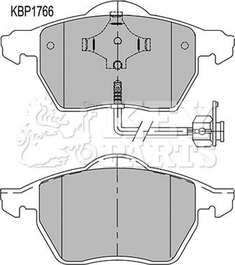 Key Parts KBP1766 - Brake Pad Set, disc brake autospares.lv