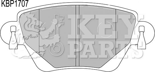 Key Parts KBP1707 - Brake Pad Set, disc brake autospares.lv