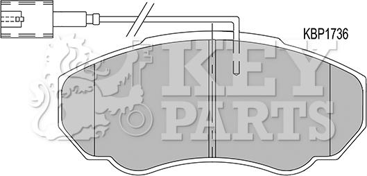 Key Parts KBP1736 - Brake Pad Set, disc brake autospares.lv