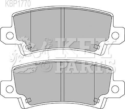 Key Parts KBP1770 - Brake Pad Set, disc brake autospares.lv