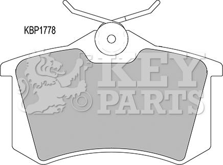 Key Parts KBP1778 - Brake Pad Set, disc brake autospares.lv