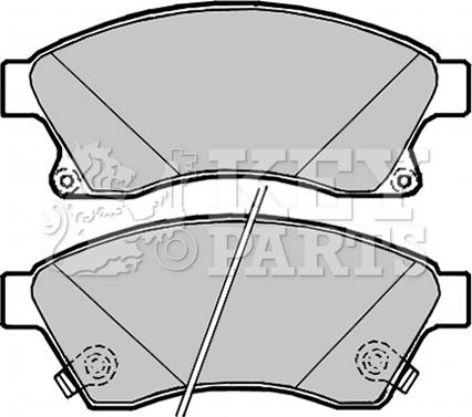 Key Parts KBP2090 - Brake Pad Set, disc brake autospares.lv