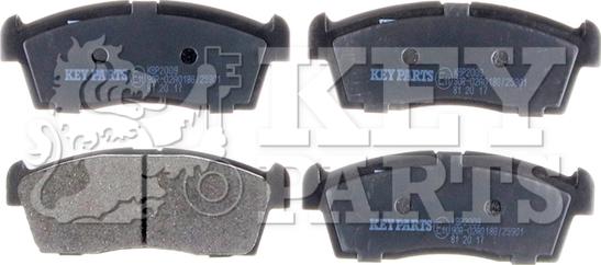 Key Parts KBP2009 - Brake Pad Set, disc brake autospares.lv