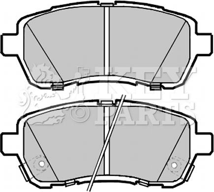 Key Parts KBP2085 - Brake Pad Set, disc brake autospares.lv