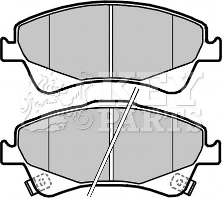 Key Parts KBP2080 - Brake Pad Set, disc brake autospares.lv