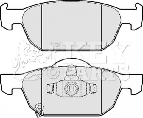 Key Parts KBP2076 - Brake Pad Set, disc brake autospares.lv