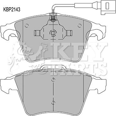 Key Parts KBP2143 - Brake Pad Set, disc brake autospares.lv