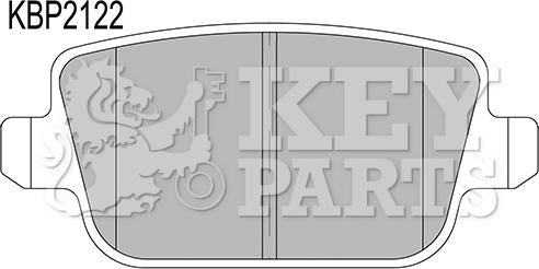 Key Parts KBP2122 - Brake Pad Set, disc brake autospares.lv