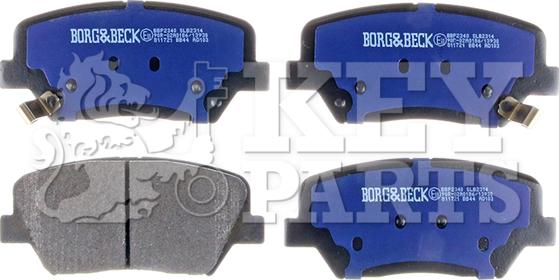 Key Parts KBP2340 - Brake Pad Set, disc brake autospares.lv