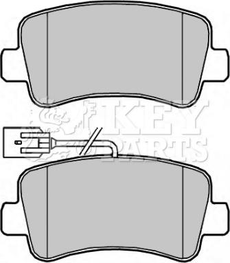 Key Parts KBP2267 - Brake Pad Set, disc brake autospares.lv