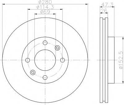 KIA 517123C100 - Brake Disc autospares.lv