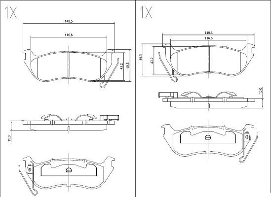 Klaxcar France 24651z - Brake Pad Set, disc brake autospares.lv