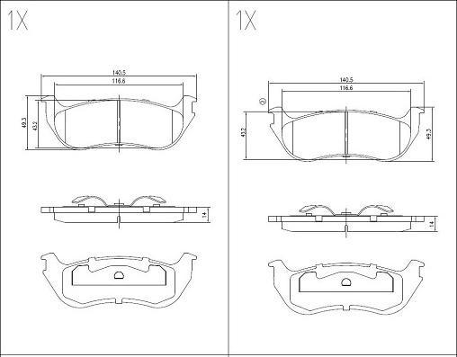 Klaxcar France 24616z - Brake Pad Set, disc brake autospares.lv